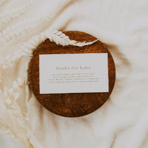 Carte D'accompagnement ALYSSA Gold Boho Simple Baby shower Livres pour bé