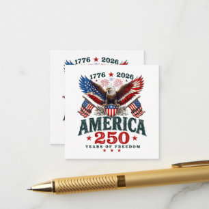 Carte D'accompagnement Américain 250e anniversaire USA Patriotique 4 juil