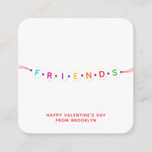 Carte D'accompagnement Amis mignon bracelet d'amitié Saint Valentin