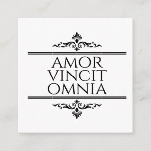 Carte D'accompagnement Amor Vincit Omnia Love conquiert Toutes Les Phrase