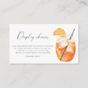 Carte D'accompagnement AMOUR AU PREMIER SPRITZ Affichage de mariage