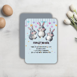 Carte D'accompagnement Amusant Coloré Cute Hoppers Bunny Baby shower