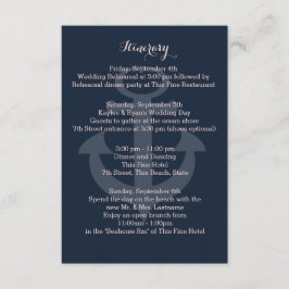 Carte D'accompagnement Ancre Marine Blue Intinerary