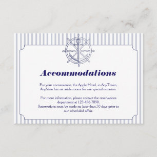 Carte D'accompagnement Ancre nautique sur Mariage Gris Gris