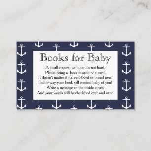 Carte D'accompagnement Ancres nautiques et Baby shower de baleine Demande