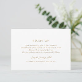 Carte D'accompagnement Andrea Gold Elegant Wedding