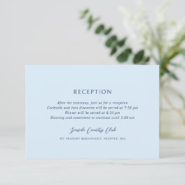 Carte D'accompagnement Andrea Sky Blue Mariage élégant