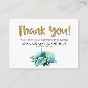 Carte D'accompagnement *~* ANEMONE FLORAL QR Logo MERCI Review AP8