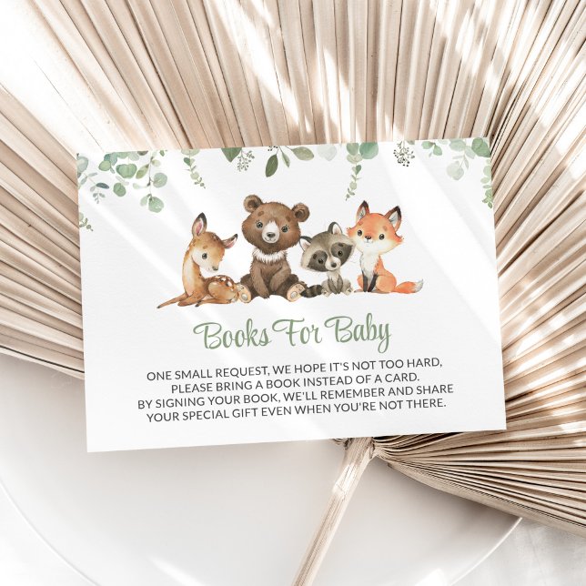 Carte D'accompagnement Animaux De Bois, Forêt, Un Sauvage, Livres Pour Bé (Créateur téléchargé)