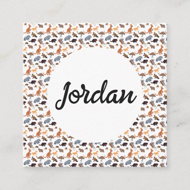 Carte D'accompagnement Animaux de l'Australie faune australienne (Devant)