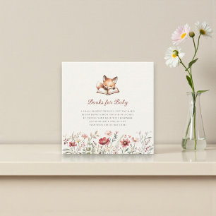 Carte D'accompagnement animaux des bois Livres aquarelle pour bébé