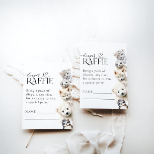 Carte D'accompagnement Animaux d'hiver Baby shower neutre selon le sexe