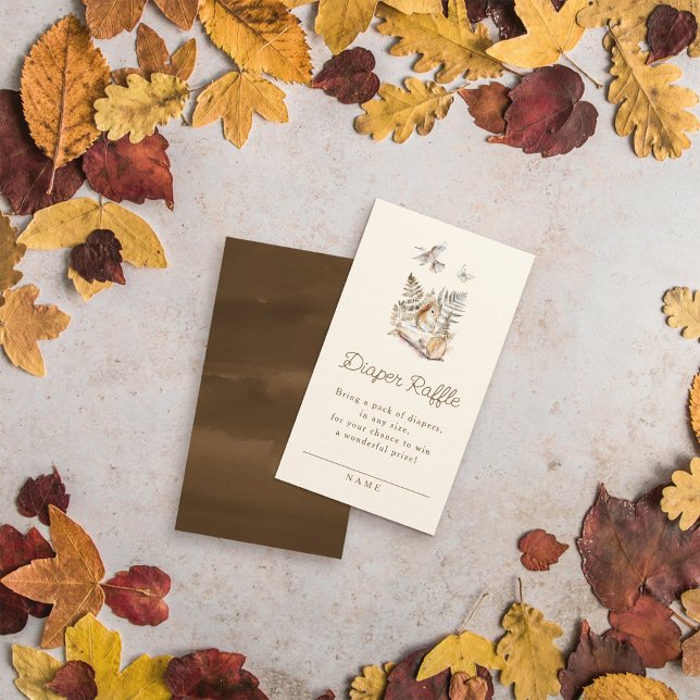 Carte D'accompagnement Animaux forestiers de bois Baby shower Déchets Raf (Créateur téléchargé)