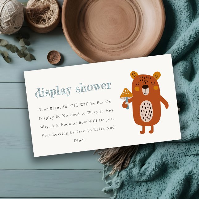 Carte D'accompagnement Animaux sauvages en bois Afficher Baby shower de d (Créateur téléchargé)