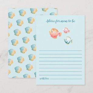 Carte D'accompagnement Animaux sous-marins Conseil de Baby Shower pour ma