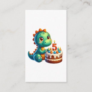 Carte D'accompagnement Anniversaire de Dino 5 ans