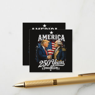 Carte D'accompagnement Anniversaire de l'Amérique 250e Trump Washington