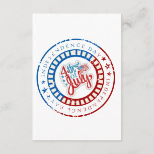Carte D'accompagnement Anniversaire de l'Indépendance avec 4 juillet au m