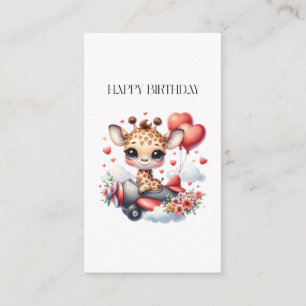 Carte D'accompagnement Anniversaire Pilote Girafe