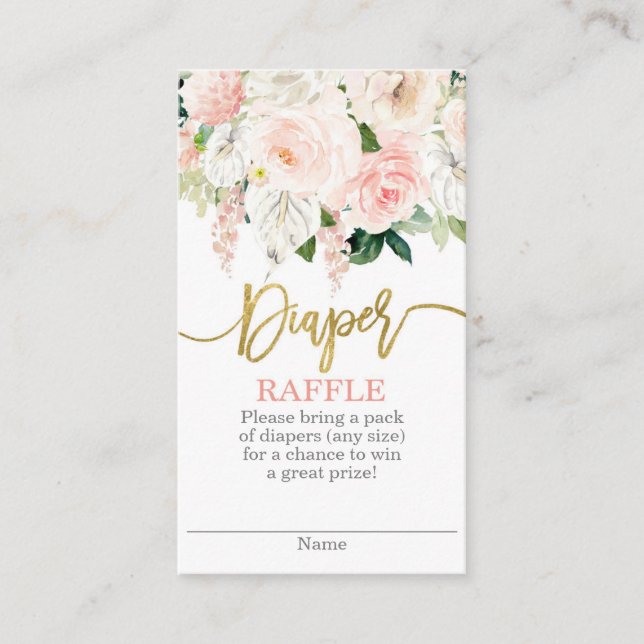 Carte D'accompagnement Anthurium floral Diaper Raffle (Devant)