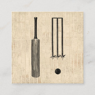Carte D'accompagnement Antique chauve-souris de cricket Art Vintage illus