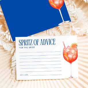 Carte D'accompagnement Aperol Spritz de conseils pour la mariée