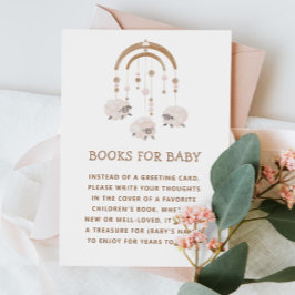 Carte D'accompagnement Apportez un livre | Demande de Baby shower pour le