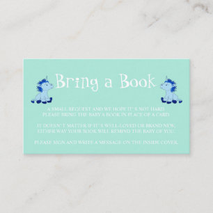 Carte D'accompagnement Apportez un livre Jumeaux garçons Baby Shower