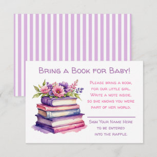 Carte D'accompagnement Apportez un livre pour bébé BABY SHOWER
