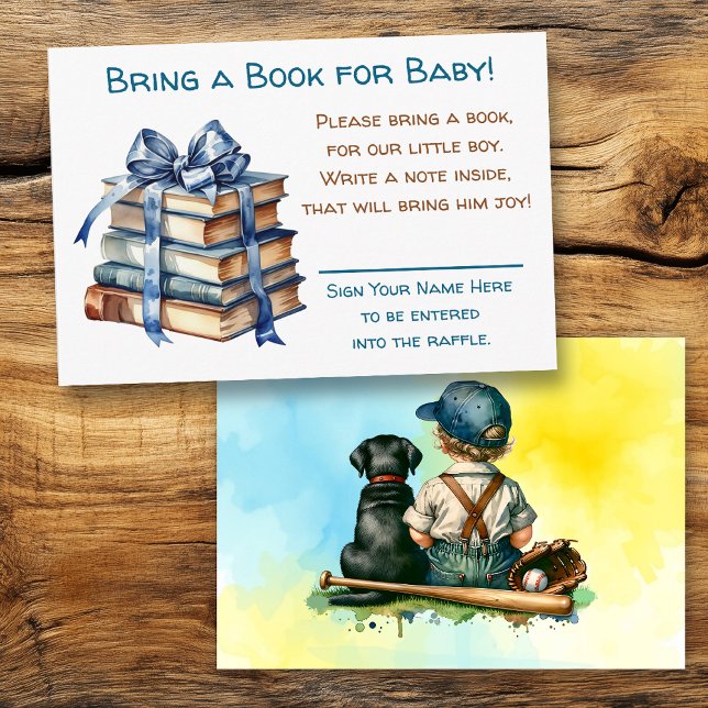 Carte D'accompagnement Apportez un livre pour bébé | BABY SHOWER (Créateur téléchargé)