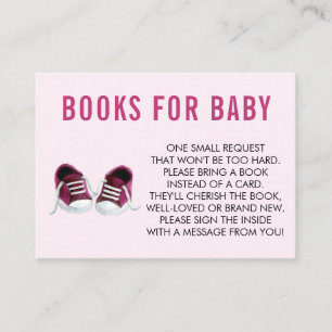 Carte D'accompagnement Apportez un livre pour bébé, Baby shower Basket ro
