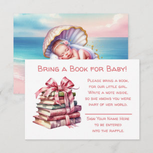 Carte D'accompagnement Apportez un livre pour bébé   Baby shower de fille