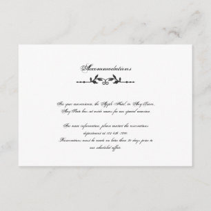 Carte D'accompagnement Aqua et Black Elegant Mariage Insertion