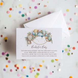 Carte D'accompagnement Aquarelle arc-en-ciel Air Baby shower