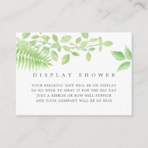 Carte D'accompagnement Aquarelle  Baby shower avec douche