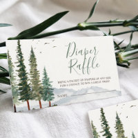 Aquarelle Baby shower de bois Déchets Raffin