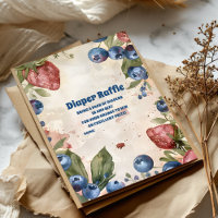 Aquarelle Berry Sweet Baby shower Diapper Raffe