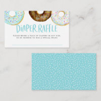Aquarelle bleu et chocolat Dinuts Raffle de couche
