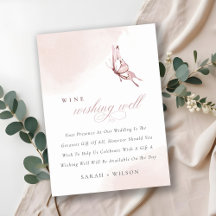 Aquarelle Bleue Cute Papillon Vin Wishing Bien