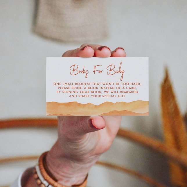 Carte D'accompagnement Aquarelle Boho Abstrait Desert Demande de réservat (Créateur téléchargé)