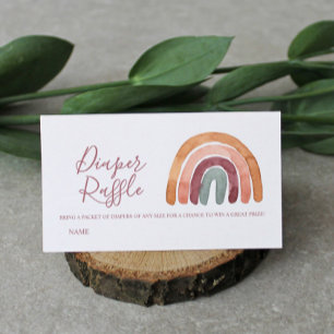 Carte D'accompagnement Aquarelle Boho Arc-en-ciel Baby shower Déchets Raf