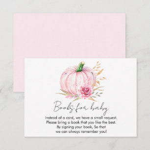 Carte D'accompagnement Aquarelle Boho Citrouille Baby-shower