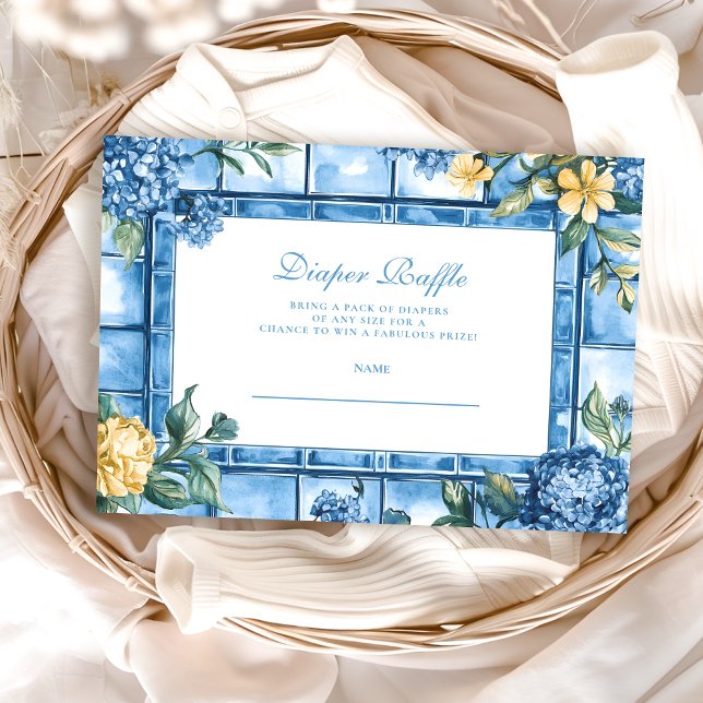 Carte D'accompagnement Aquarelle Ciao, Bébé Italien Diapper Raffle (Créateur téléchargé)