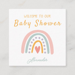 Carte D'accompagnement Aquarelle colorée Rainbow Illustrative Baby Show