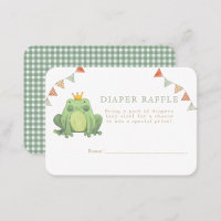 Aquarelle Cute Frog Baby shower Déchets Raffin