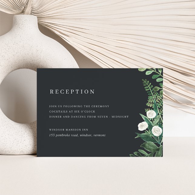 Carte D'accompagnement Aquarelle de serre Réception de mariage botanique (Créateur téléchargé)