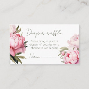 Carte D'accompagnement Aquarelle élégante couche de pivoine billet de tom