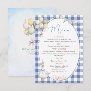 Carte D'accompagnement Aquarelle élégante un baby shower d'oie idiot