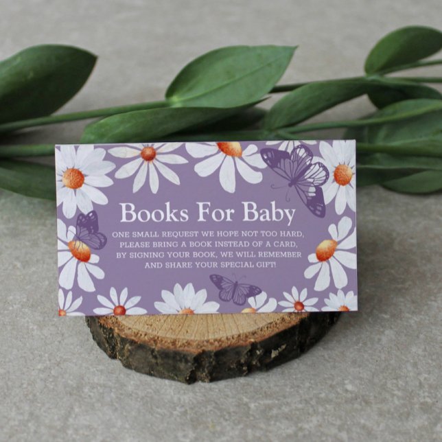 Carte D'accompagnement Aquarelle et Papillons Livres pour bébé E (Créateur téléchargé)