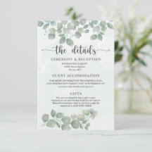 Aquarelle eucalyptus Green Détails du Mariage